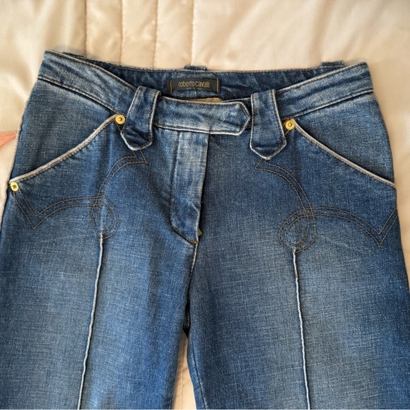 Roberto Cavalli Blue Flare & Wide Leg Jeans - Picture 3 of 13